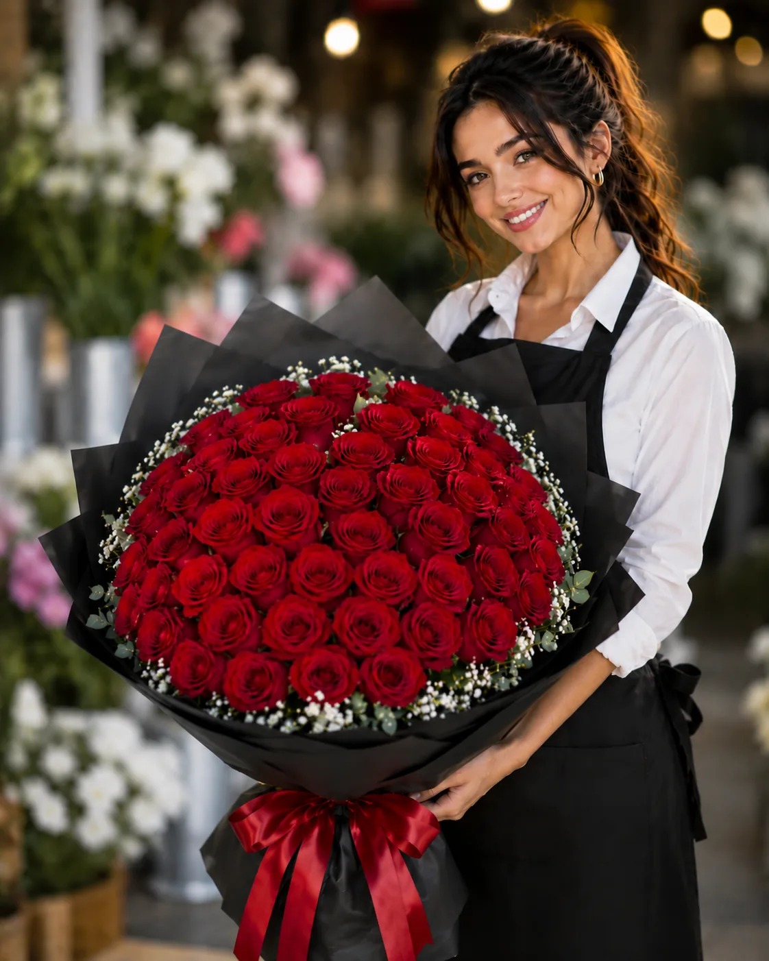 41 Adet Kırmızı Gül Buketi