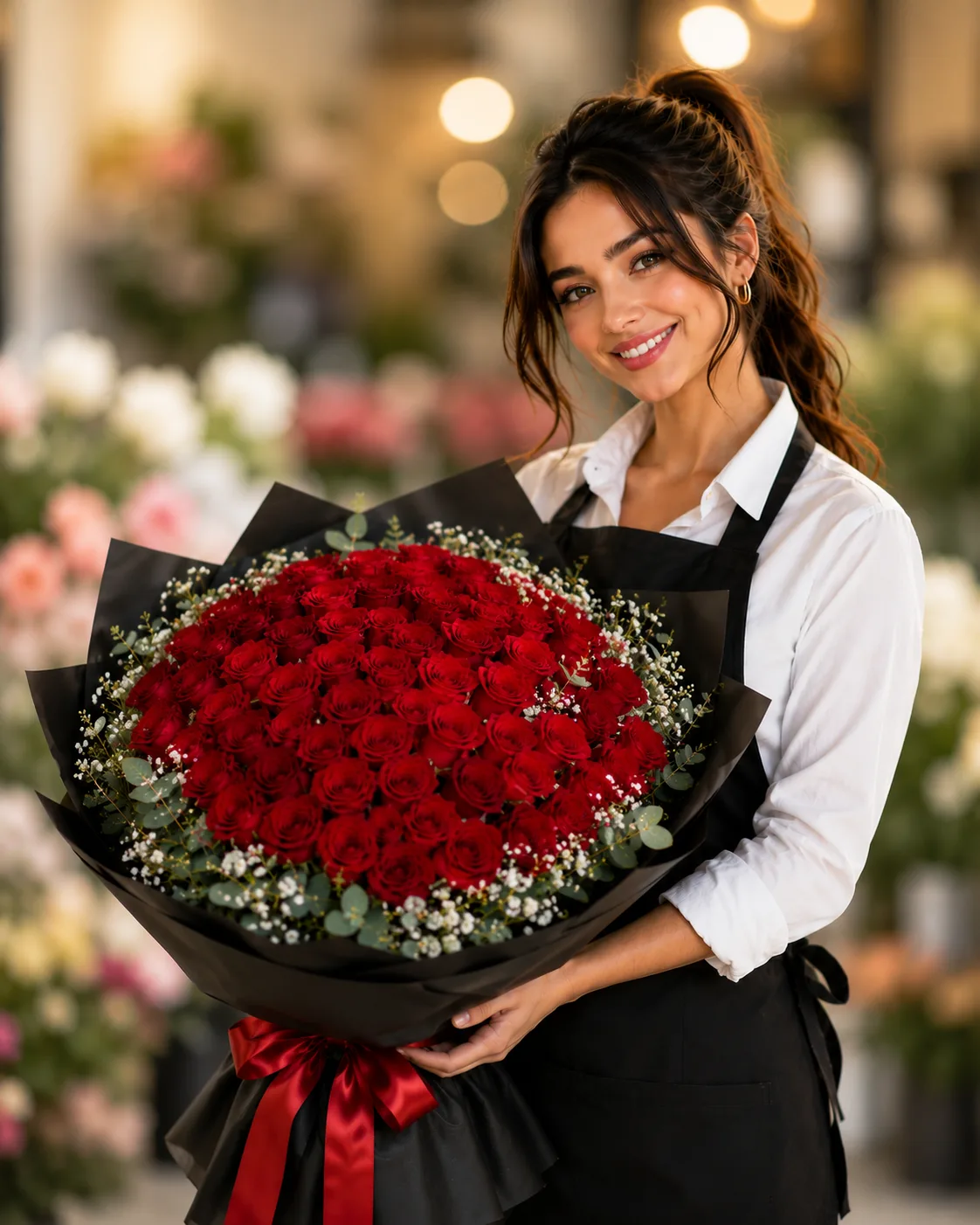 51 Kırmızı Gül Buketi