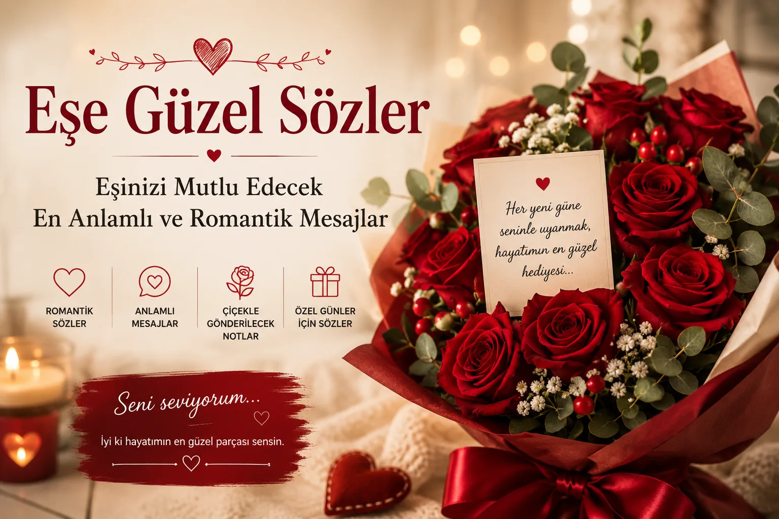 Eşe Güzel Sözler | Eşinizi Mutlu Edecek En Anlamlı ve Romantik Mesajlar