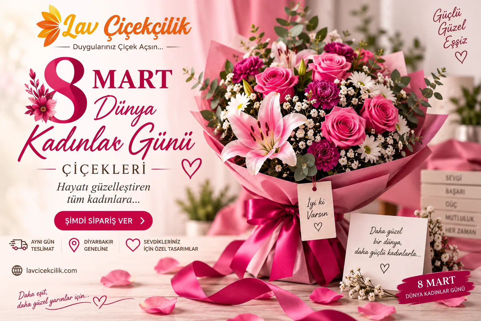 8 Mart Kadınlar Günü Çiçekleri