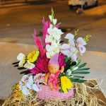 Pembe Beyaz Kız Bebek Ürünü Yapay Aranjman