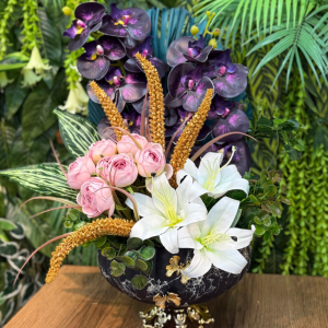 Lüks Orkide & Lilyum Aranjmanı – Premium Özel Tasarım Çiçek